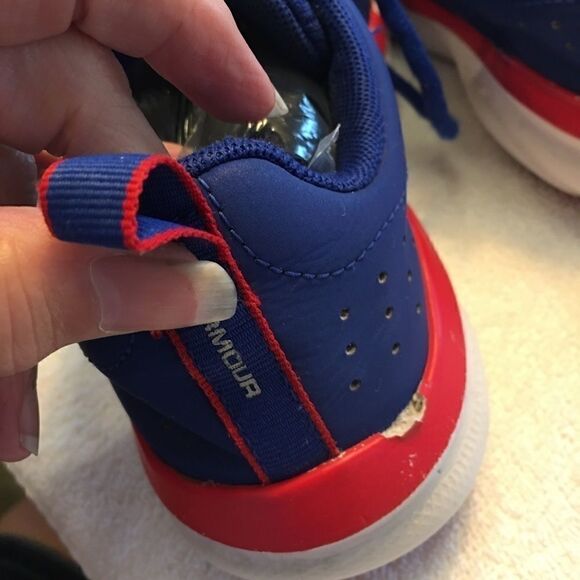 Under Armour sneakers blue red white size 6Y good condition - Picture 8 of 11